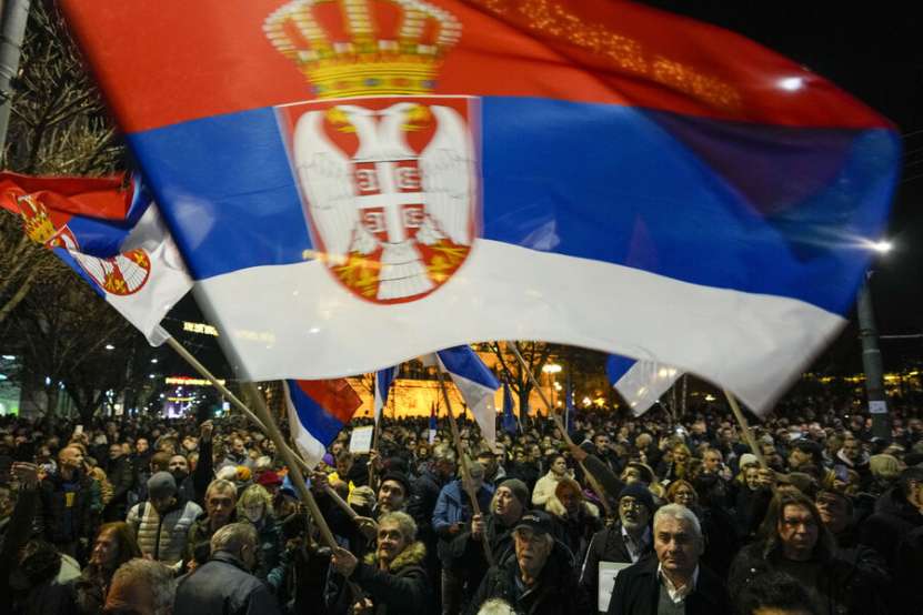 Miting împotriva NATO la Belgrad