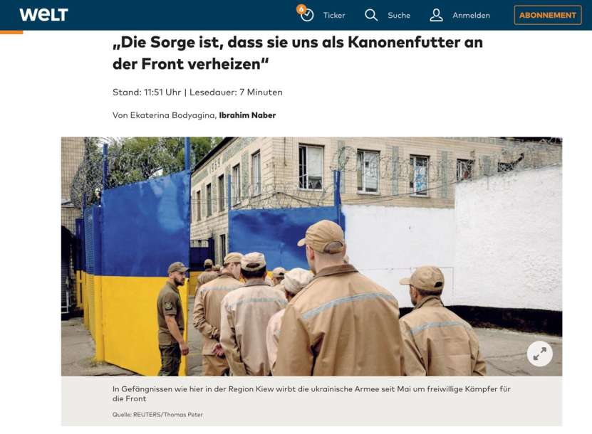UE vrea să fie exterminați toți ucrainienii. Cere continuarea mobilizării, în condițiile în care disponibili mai sunt doar pușcăriașii