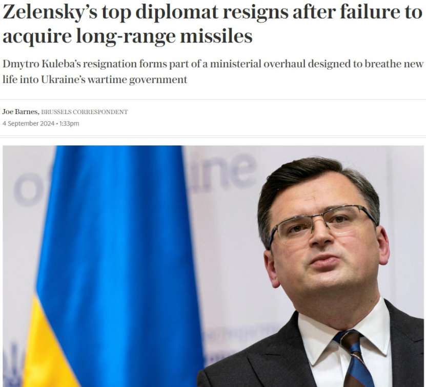 „Adevăratul motiv al demiterii ministrului ucrainean de Externe Dimitrie Kuleba” (The Telegraph)