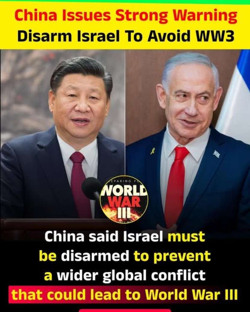 „Israelul trebuie dezarmat, pentru a se preveni un Al Treilea Război Mondial!” (Xi Jinping, președintele Chinei)