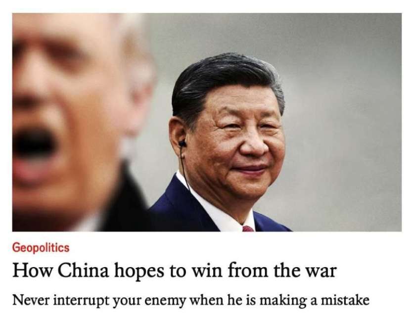 China adoptă un aforism al lui Napoleon:  ”Nu interveni în acțiunile unui inamic, atunci când acesta face greșeli!”