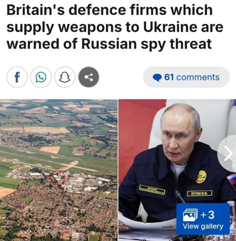 Firmele britanice care furnizează arme Ucrainei sunt avertizate de Rusia