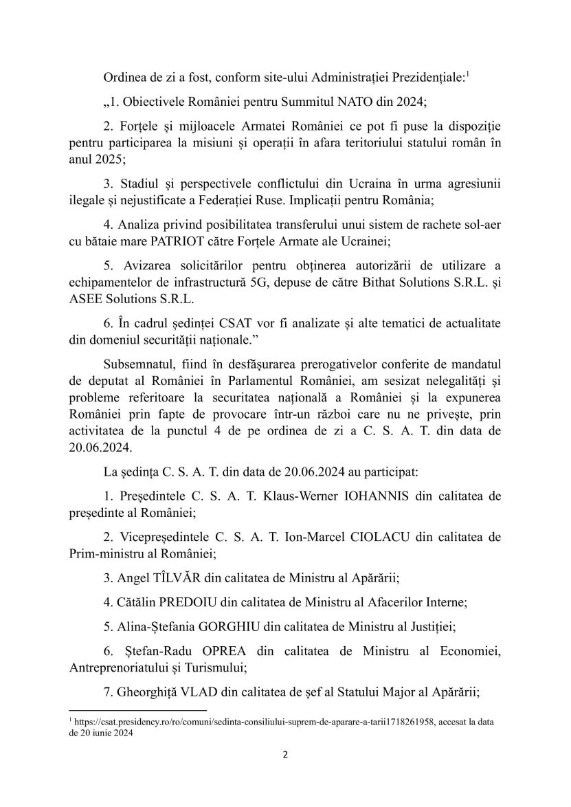 Președintele Iohannis și membrii CSAȚ sunt denunțați pentru înaltă trădare!