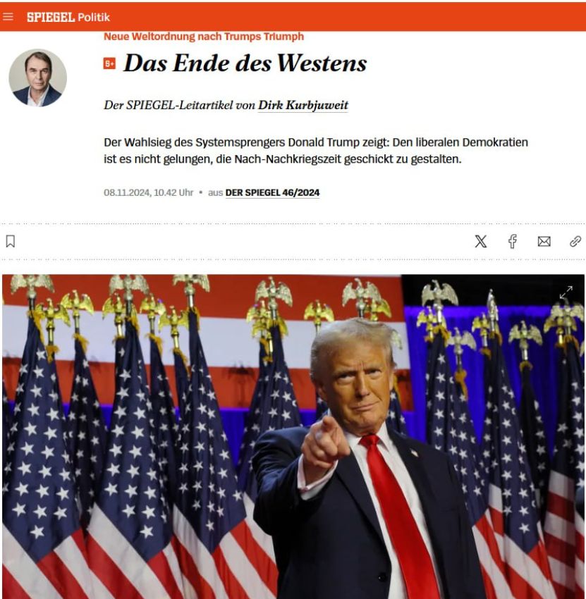 „Este sfârșitul Occidentului!” (Dirk Kurbuweit, Der Spiegel)