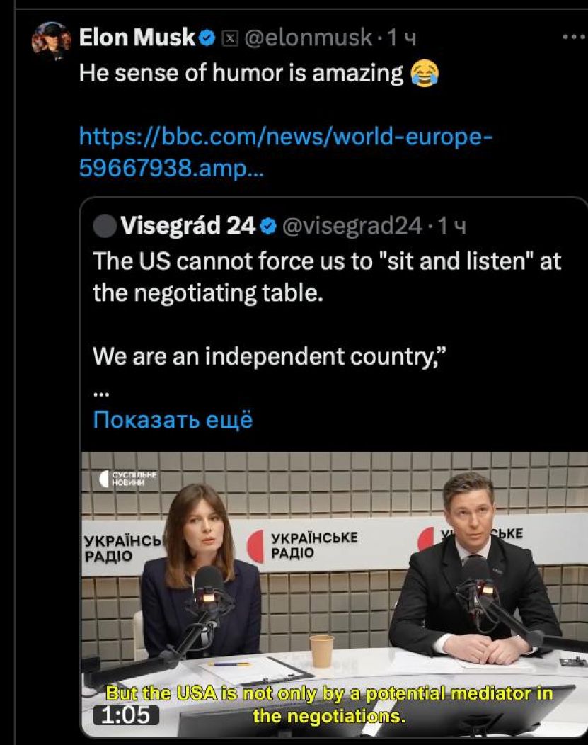 „Zelensky are un uimitor simț al umorului!” (Elon Musk)