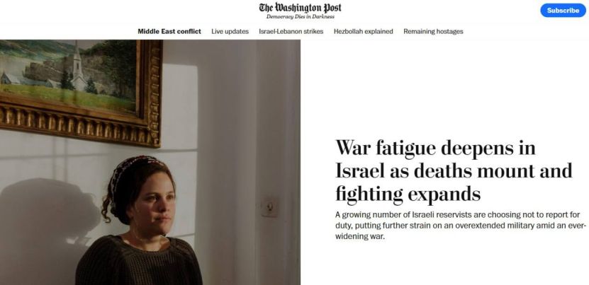 „Și evreii de rând sunt obosiți și sătui de război” (The Washington Post)