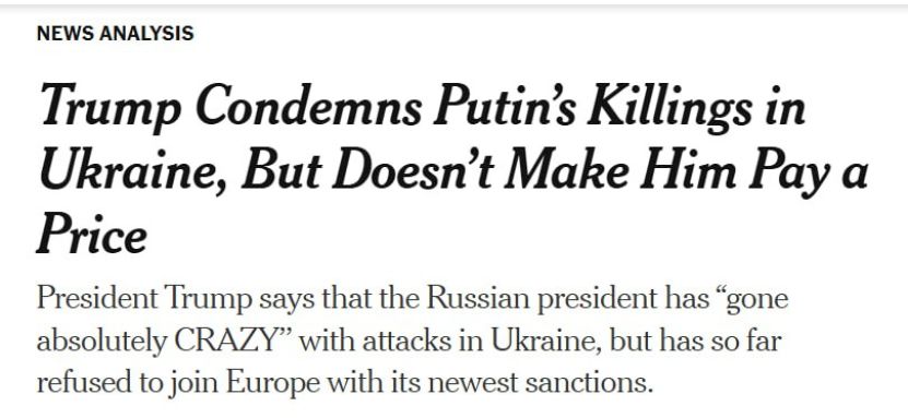 Trump se retrage din negocieri și din sancțiunile împotriva Rusiei, în timp ce impotenta Europă vrea neapărat al Treilea Război Mondial! (The New York Times)