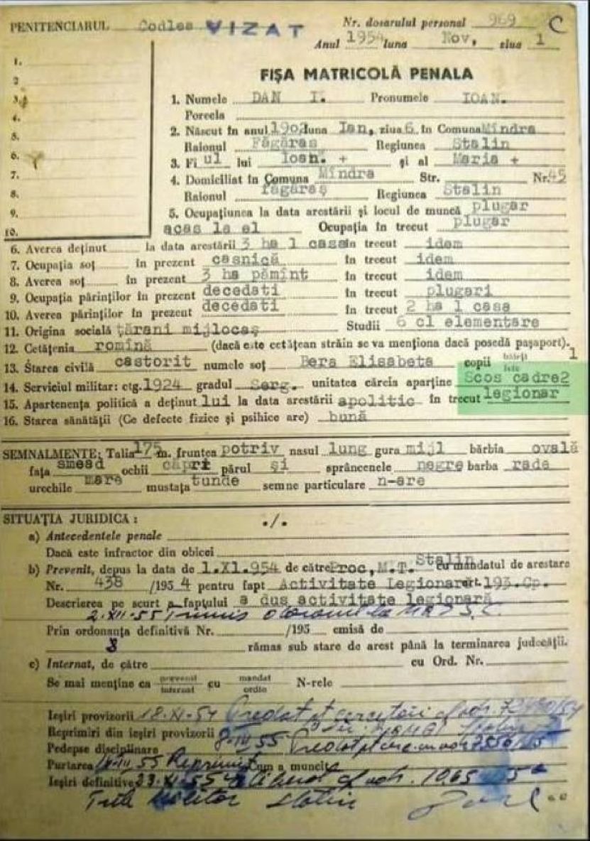 O problemă gravă. Dacă președintele României Nicușor Dan va participa la un parastas pentru bunicul său patern, fost legionar, asta va însemna că este infractor? (vezi facsimilul)
