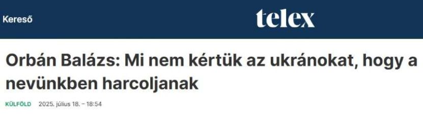 România ar putea să ia exemplu de la Ungaria: „Noi nu le-am cerut ucrainienilor să moară în numele nostru!” (Balázs Orbán) 
