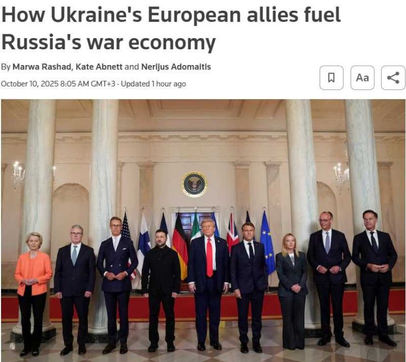 „Mai mulți aliați europeni ai Ucrainei, între care și România, alimentează economia de război a Rusiei!” (Reuters)