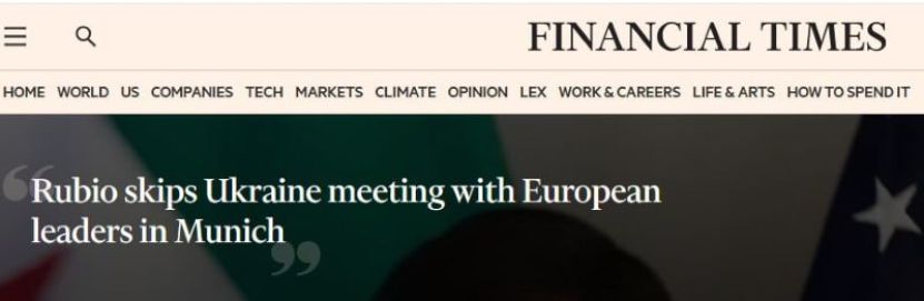 La Munchen, Marco Rubio a anulat o întâlnire cu delegația Ucrainei. Probabil fiindcă Zelenski tergiversează discuțiile de pace