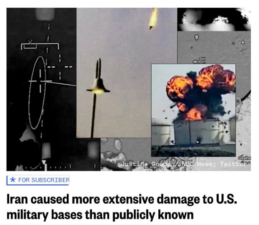 Pagubele provocate de Iran bazelor militare ale SUA din Orientul Mijlociu sunt mult mai mari decât ar fi dispusă America să recunoască