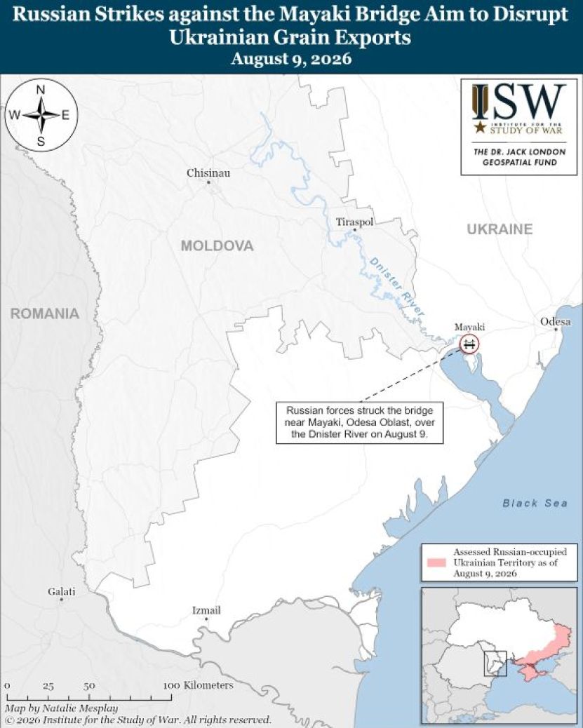 După ce a impus o blocadă maritimă împotriva Ucrainei, Rusia a trecut la blocada terestră, începând cu podul peste Nistru din fostul teritoriu românesc Basarabia de Sud, prin care se introducea armament din România 