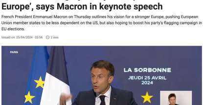 Teatru sau pe bune? Pe 25 aprilie 2024, președintele Macron s-a revoltat împotriva foștilor stăpâni!